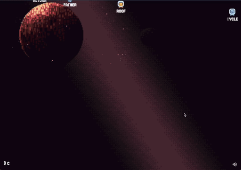 screenshot of a typing game called Galactic Typer